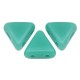Cuentas de vidrio Kheops® par Puca® - Opaque green turquoise 63130